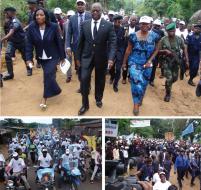 Marche à pied, défilé motorisé, le Bandundu a battu le pavé pro-Kabila. DE PAULIN.